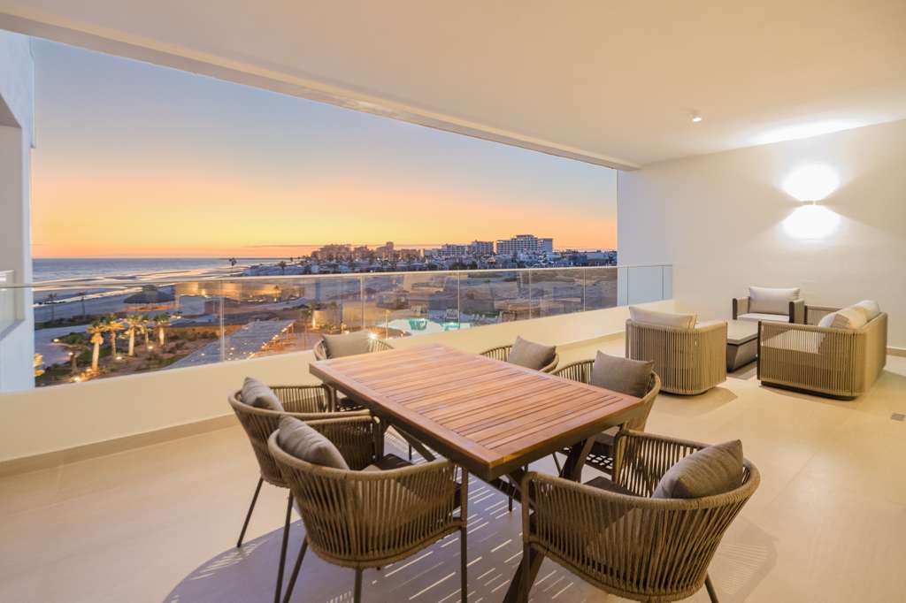 Luxury outdoor seating on the terrace at Barcelona 303